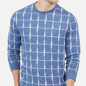 Alfani blue jacquard sweater